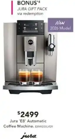 Harvey Norman Jura 'E8' Automatic Coffee Machine offer