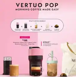 Harvey Norman Nespresso "Vertuo Pop' Capsule Coffee Machine offer