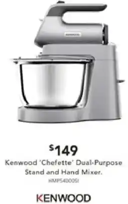 Harvey Norman Kenwood 'Chefette' Dual-Purpose Stand and Hand Mixer offer