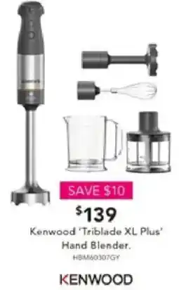Harvey Norman Kenwood 'Triblade XL Plus' Hand Blender offer