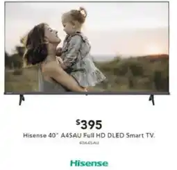 Harvey Norman Hisense 40" A4SAU Full HD DLED Smart TV offer