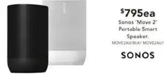 Harvey Norman Sonos 'Move 2' Portable Smart Speaker offer