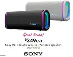 Harvey Norman Sony ULT FIELD 5 Wireless Portable Speaker offer