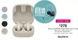 Harvey Norman Sony Link Buds Clip Open-Ear Truly Wireless Earbuds offer