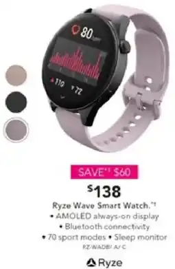 Harvey Norman Ryze Wave Smart Watch offer