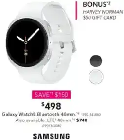 Harvey Norman Galaxy Watch8 Bluetooth 40mm offer