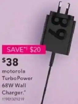 Harvey Norman Motorola turbopower 68w wall charger offer