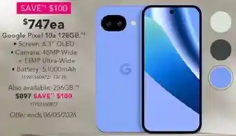 Harvey Norman Google Pixel 10a 128GB offer