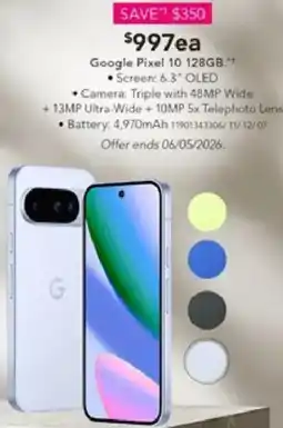 Harvey Norman Google Pixel 10 128GB offer