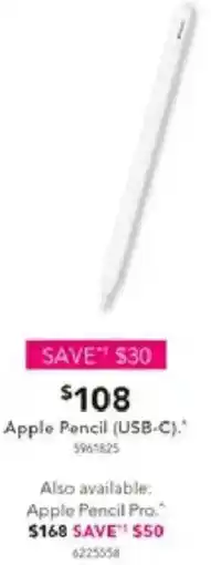 Harvey Norman Apple Pencil (USB-C) offer