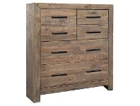 Aurora Pine Timber 6 Drawer Tallboy