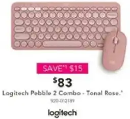 Harvey Norman Logitech Pebble 2 Combo Tonal Rose offer