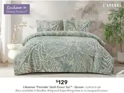Harvey Norman L'Avenue 'Floriade' Quilt Cover Set offer