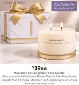 Harvey Norman Meeraboo Spiced Amber Candle offer