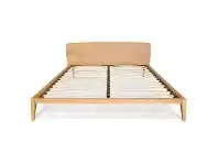 LivingStyles Asger Wooden Flatform Bed, Queen, Oak offer