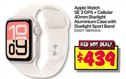 JB Hi-Fi Apple watch se 3 gps cellular 40mm starlight aluminium case with starlight sport band offer