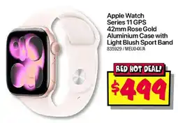 JB Hi-Fi Apple watch series 11 gps 42mm rose gold aluminium case with light blush sport band offer