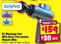 JB Hi-Fi R3 Massage Gun With Heat Percussion Muscle Mini offer