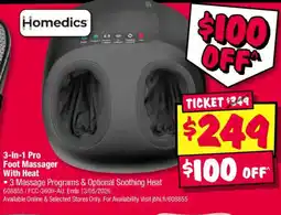 JB Hi-Fi 3 In 1 Pro Foot Massager With Heat offer