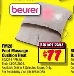 JB Hi-Fi Fm28 foot massage cushion heat offer