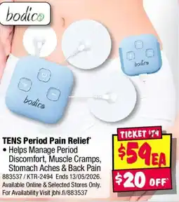 JB Hi-Fi Tens period pain relief offer