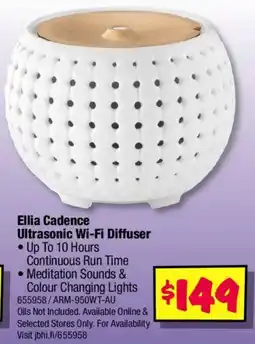 JB Hi-Fi Ellia cadence ultrasonic wifi diffuser offer