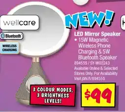 JB Hi-Fi Led mirror speaker offer