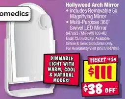 JB Hi-Fi Hollywood Arch Mirror offer