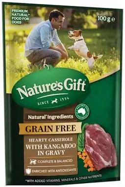 IGA Nature’s Gift Grain Free Wet Dog Food Selected Varieties offer