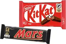 IGA Mars or Nestlé Medium Bars 35-50g Selected Varieties offer