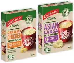 IGA Continental Cup A Soup 2 Serve Selected Varieties offer