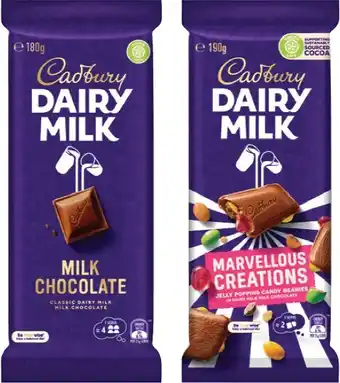 IGA Cadbury Chocolate Blocks 150‑190g Selected Varieties offer