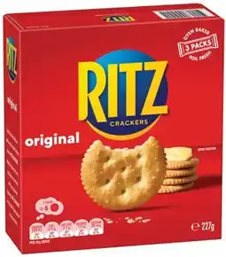 IGA Ritz Crackers 155‑250g Selected Varieties offer