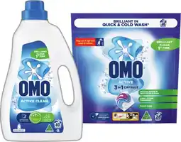 IGA OMO Laundry Capsules 28 Pack, Liquid 2 Litre or Powder 2kg Selected Varieties offer
