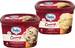 IGA Bulla Creamy Classics Ice Cream Selected Varieties offer
