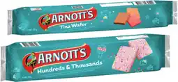 IGA Arnott’s Tina Wafer, Hundreds & Thousands Biscuits 200g or Iced Tic Toc 250g offer