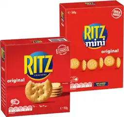 IGA Ritz Crackers 155‑250g or Olina’s Bakehouse Crackers 100g Selected Varieties offer