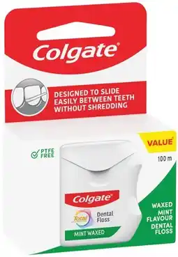 IGA Colgate Total Mint Waxed Dental Floss 100m offer