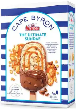 IGA Norco Cape Byron Ice Cream Sticks Selected Varieties offer