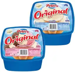 IGA Peters Original Ice Cream Selected Varieties offer