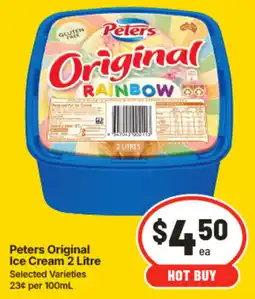 IGA Peters Original Ice Cream offer