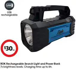 Coles ROK Rechargeable Search Light and Power Bank offer