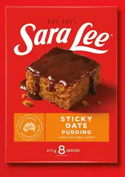 IGA Sara Lee Pudding 475g or Cake 350-400g Selected Varieties offer