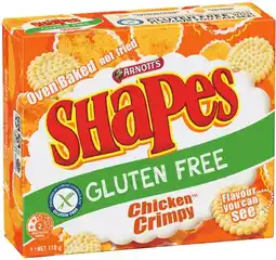 IGA Arnott’s Gluten Free Shapes 110g or Savoy 130g Selected Varieties offer