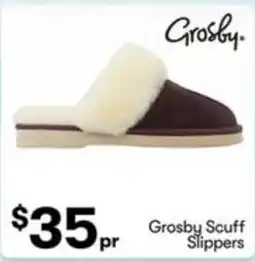 BIG W Grosby scuff slippers offer