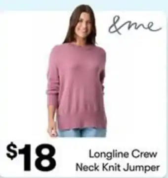 Longline Crew Neck Knit Jumper