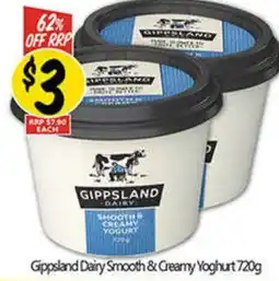NQR Gippsland Dairy Smooth & Creamy Yoghurt offer