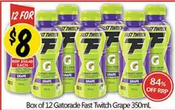 NQR Box of 12 Gatorade Fast Twitch Grape offer