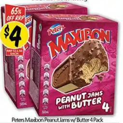 NQR Peters Maxibon Peanut Jams w/Butter offer