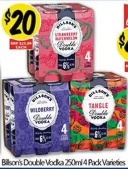 NQR Billson's Double Vodka offer